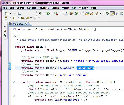 Dukascopy jforex platform