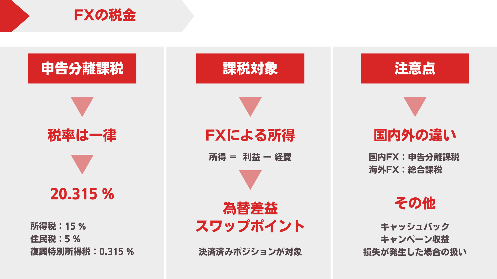 FXの確定申告・税制の概要図
