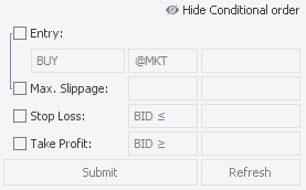 Conditional Order Pane