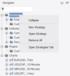 Navigator Right-click