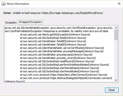 Certificate Exception