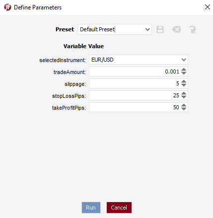 Define Parameters