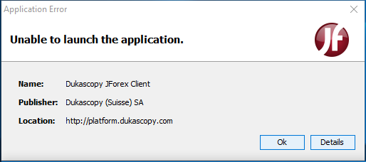 Unable to launch