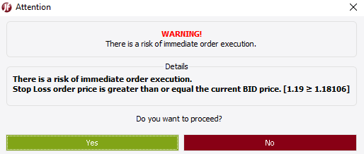 Validation Warning