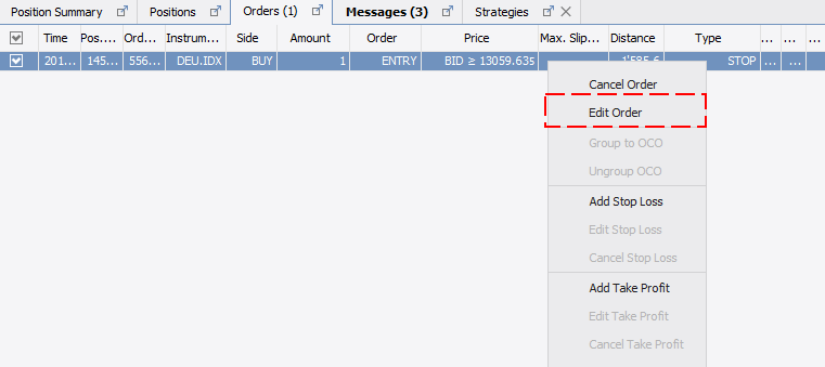 TS Entry Tab