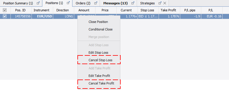 Cancel Order Pos Tab