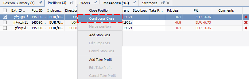 Cond Close Pos Tab