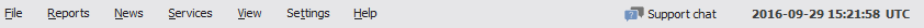 Jforex menu bar chat